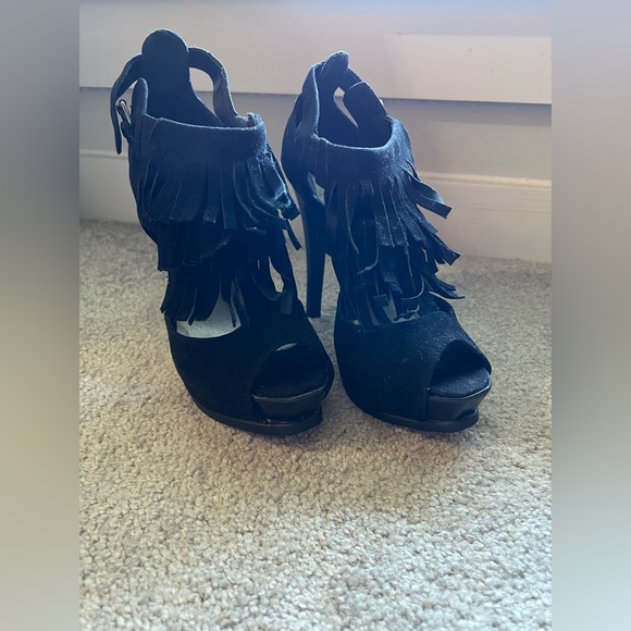 Qupid Shoes - Qupid Platform Peep-Toe Heels